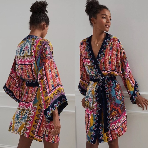 Anthropologie Intimates & Sleepwear Anthropologie Zadie Velvet Robe Kimono Poshmark
